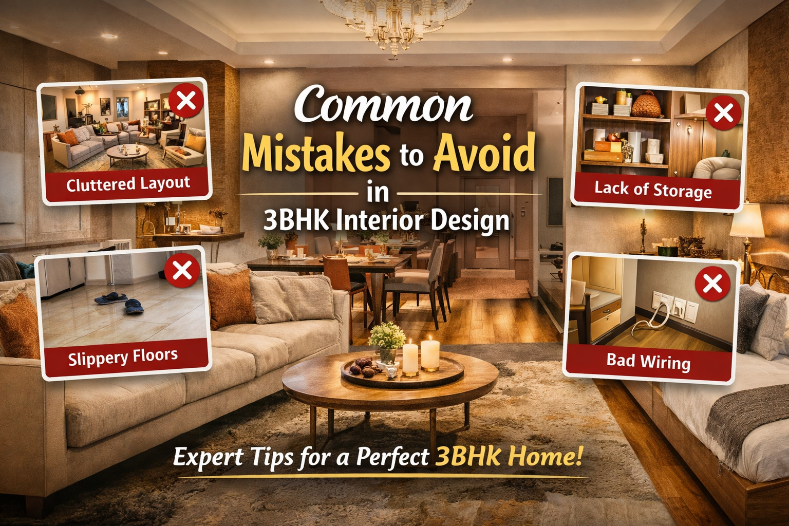 Top 10 3BHK Interior Design Mistakes to Avoid in 2026
