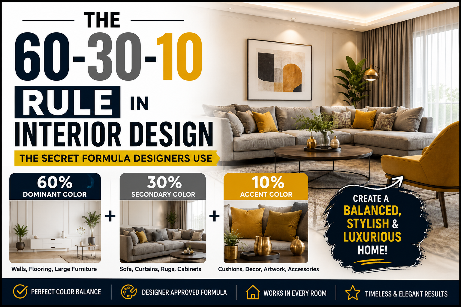 60-30-10 rule in interior design